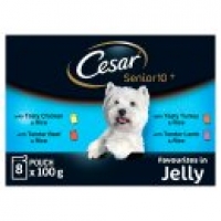 Asda Cesar Deliciously Fresh Senior Dog Pouches Mixed Selection in Jell