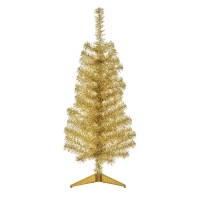Wilko  Wilko 3ft Champagne Gold Artificial Christmas Tree