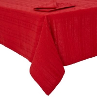 Debenhams  Debenhams - Red embroidered tablecloth and napkin set