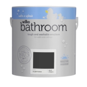Wilko Bathroom Mid Sheen Emulsion Paint Supernova 2.5L £10.00