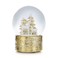 Debenhams  Debenhams - Gold reindeer snow globe