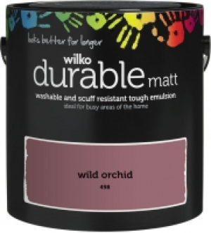 Wilko Durable Matt Emulsion Paint Wild Orchid 2.5L £10.00