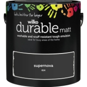 Wilko Durable Matt Emulsion Paint Supernova 2.5L £10.00