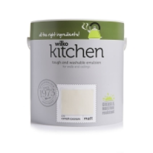 Wilko Kitchen Matt Emulsion Paint Cornish Ice Cream 2.5L £10.00