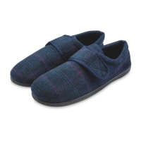 Aldi  Avenue Navy Touch & Close Slippers