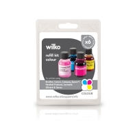 Wilko  Wilko Ink Refill Kit Colour 4pk