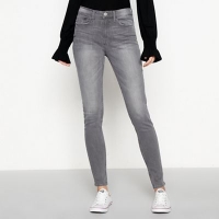 Debenhams  Red Herring - Grey stripe Mila high waisted skinny jeans