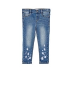 Debenhams  Outfit KIDS - Girls blue mid wash jeans with embroidery