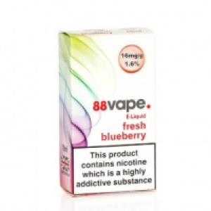 88vape E-liquid 16mg Fresh Blueberry 10ml £1.00