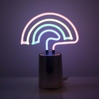 RobertDyas  Gingersnap Mini Rainbow Neon Lamp with White Pearlescent Bas