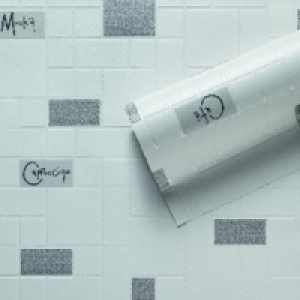 Contour Cafe Culture Kitchen & Bathroom Vinyl Wallpaper Grey £14.99