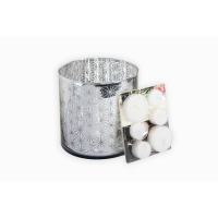BargainCrazy  Baltus Silver Lantern with Floating Candle