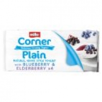 Asda Muller Corner Plain Natural Greek Style Yogurt with Blueberry & Elderberry