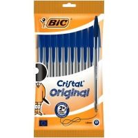 Wilko  Bic Cristal Original Ballpoint Pens Blue 10pk