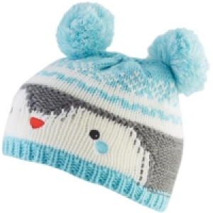 Baby Knitted Penguin Pom Pom Hat &pound;0.99