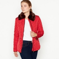 Debenhams  Maine New England - Red faux fur collar quilted jacket