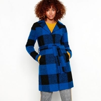 Debenhams  Noisy may - Bright blue Cathy check pattern longline coat