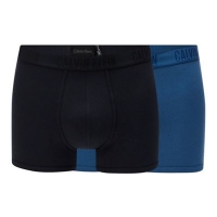 Debenhams  Calvin Klein - 2 pack blue and black logo trunks