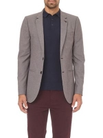 Debenhams  Burton - Multi colour skinny fit mini check stretch blazer