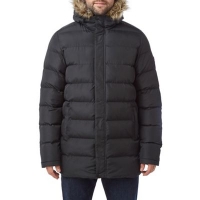 Debenhams  Tog 24 - Black caliber mens long insulated jacket