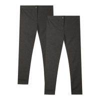 Debenhams  Debenhams - Pack of two girls grey slim fit school trousers