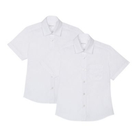 Debenhams  Debenhams - Set of 2 boys white short sleeve slim fit scho