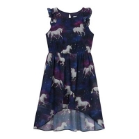 Debenhams  bluezoo - Girls Purple Unicorn Print High Low Dress