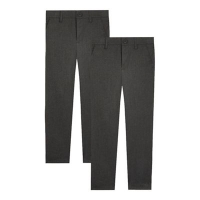 Debenhams  Debenhams - Pack of two boys grey slim fit trousers