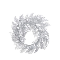 Debenhams  Debenhams - Silver Glitter Cut Out Leaf Wreath
