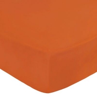 Debenhams  Home Collection - Orange cotton rich percale fitted sheet