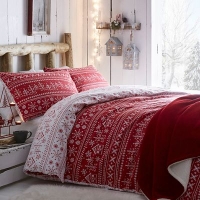 Debenhams  Home Collection - Red Scandi Fairisle Bedding Set