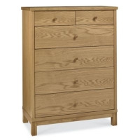 Debenhams  Debenhams - Oak finished Burlington tall 6 drawer chest