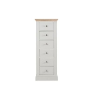 Corndell - Lime oak and grey Oxford tall 6 drawer chest £481.50