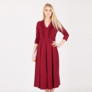 Anna Field - Dark red midi punto dress