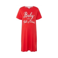 Debenhams  Dorothy Perkins - Maternity red Baby its cold t-shirt dres