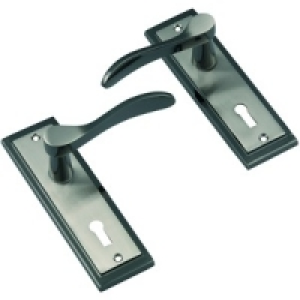 Wickes Berlin Lock Handle Black Satin Nickel £11.99