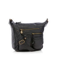 Debenhams  Mantaray - Black multi pocket hobo bag