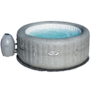 Homebase Lay Z Spa Lay-Z-Spa Honolulu AirJet 4-6 Person Hot Tub - Grey Rattan