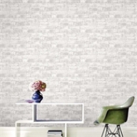 Homebase Fresco Fresco White Brick Wall Wallpaper