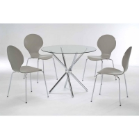Wilko  Casa Dining Table and 4 Chairs Stone