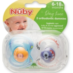 Nuby 6-18 Months Faces Soothers