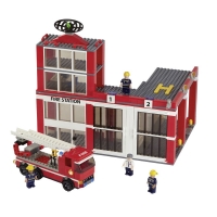 Wilko  Wilko Blox Fire Station Bumper Set