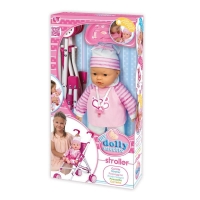 QDStores  My Dolly Sucette Doll With Stroller