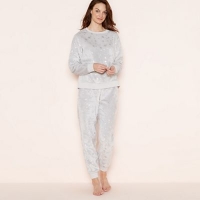 Debenhams  Lounge & Sleep - Light grey scatter star pyjama set with eye
