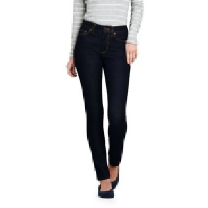 Lands End - Blue womens mid rise stretch slim jeans