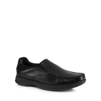 Debenhams  Red Herring - Black leather Tucker slip on shoes