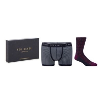 Debenhams  Ted Baker - Navy printed socks and boxers gift set