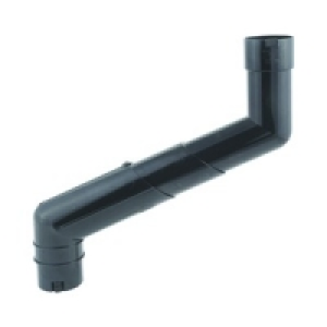 Wickes Black Roundline Downpipe Adjustable Offset Bend £12.99