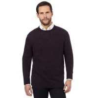Debenhams  The Collection - Purple ribbed trim lambswool blend jumper