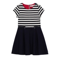Debenhams  J by Jasper Conran - Girls navy striped top ponte dress